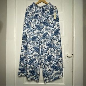 Ocean Drive Tropical Print Wide Leg Pants